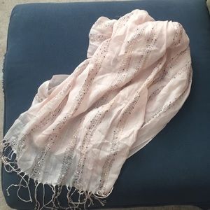 Pink and gold scarf